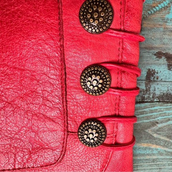 Miz Mooz Normandy Red Leather Mid Calf Boot Size 7.5 - Picture 9 of 13